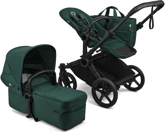 Bugaboo Donkey 6 Καρότσι 2 σε 1 Kατάλληλο για Nεογέννητο Complete Black/Fern Green