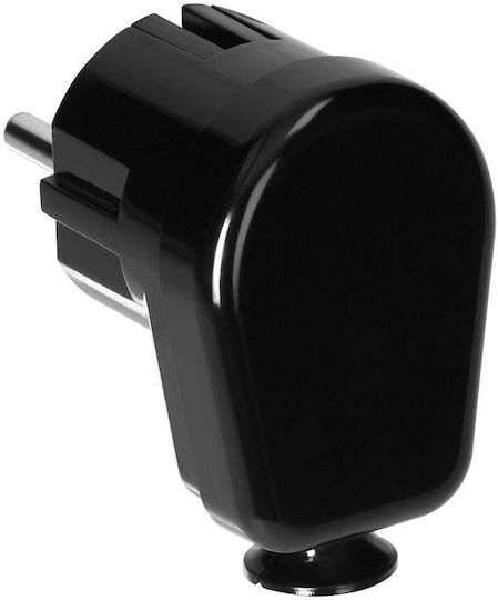 Mufă Schuko Colțar Uni-schuko 16A 230V Neagră