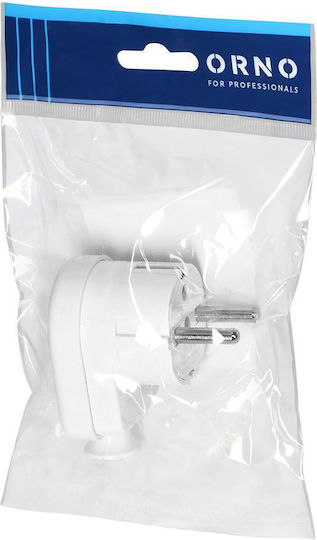 Ъглово Щепсел Uni-schuko 16A 230V Бял