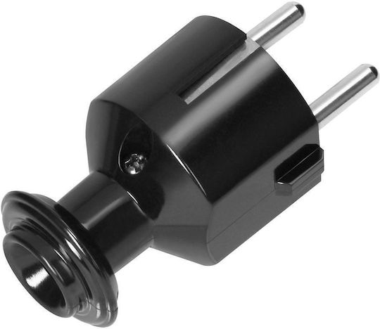 Mufă Dreaptă Uni-Schuko 16A 230V Neagră