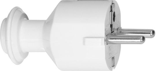 Ευθύγραμμο Βύσμα Uni-schuko 16a 230v Λευκό