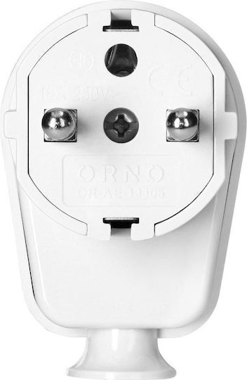 Ъглово Щепсел Uni-schuko 16A 230V Бял