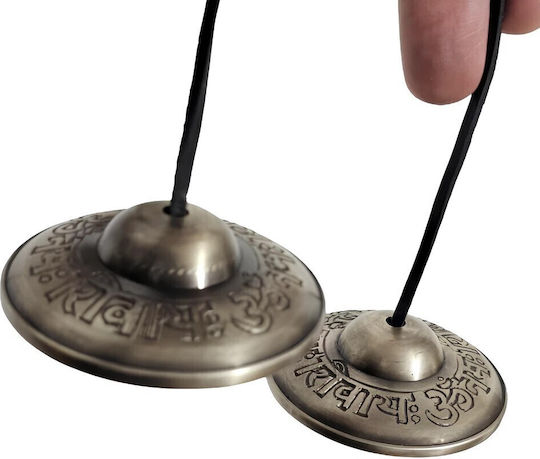 Χειροποίητα Κύμβαλα Διαλογισμού Meditation Cymbals Χαραγμένο Σχέδιο Om 6,7cm