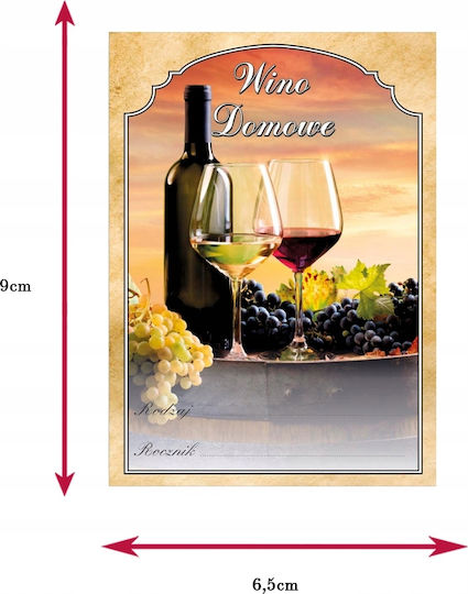 Wine Bottle Label Sticker Alcohol 10 Pieces Pattern Number 1