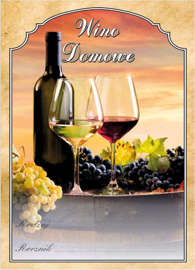Wine Bottle Label Sticker Alcohol 10 Pieces Pattern Number 1