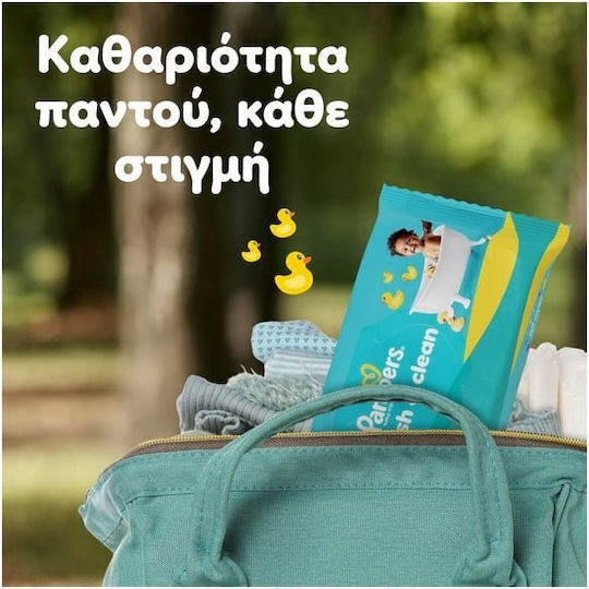 Pampers & Clean Servetele umede bebelusi fără alcool și fără parabeni 2x80 buc