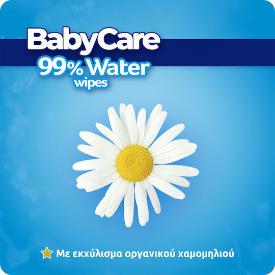 BabyCare 99% Wasser Baby-Feuchttücher mit 99% Wasser ohne Alkohol & Parabene 3x72 Stück pro Packung