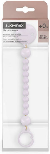 Suavinex Silicone Pacifier Clip Purple
