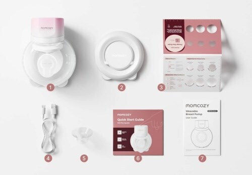 Momcozy Elektrische Einfache Milchpumpe Strom Rosa