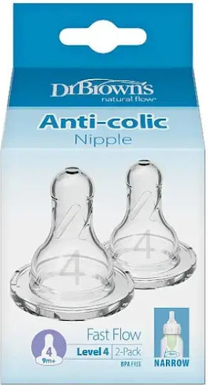 Dr. Brown's Θηλές από Σιλικόνη για 9+ μηνών 2τμχ