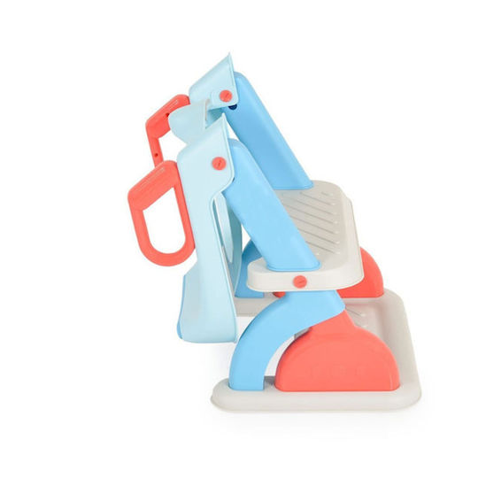 Cangaroo Toddler Toilet Seat Murray Blue with Footrest, Handles & Cushion