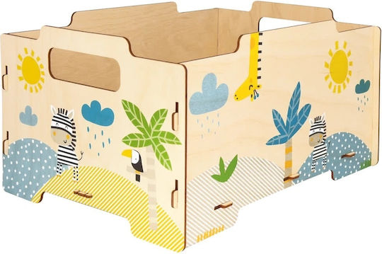 Ango Kinder Holzspielzeugkiste Hellblau 26,5x34,5x18,5cm 2 Stück