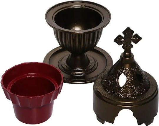 Metallisches Klassisches Vigilölampen Metallisches Glas 1 Stück Grau