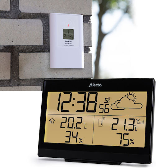 Alecto WS-2300 Stație Meteo Fără Fir Digitală De Masă Neagră