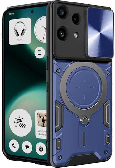 Carcasă Nothing Phone 3a Lite Skyddar Innovation Camguard Pro Set Protecție Cameră Magnetic Inel Autocolant Albastru