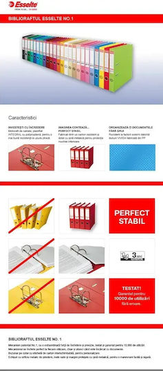 Esselte Bogen Ringordner 4/30 Für A4 Papier Gelb 1 Stück