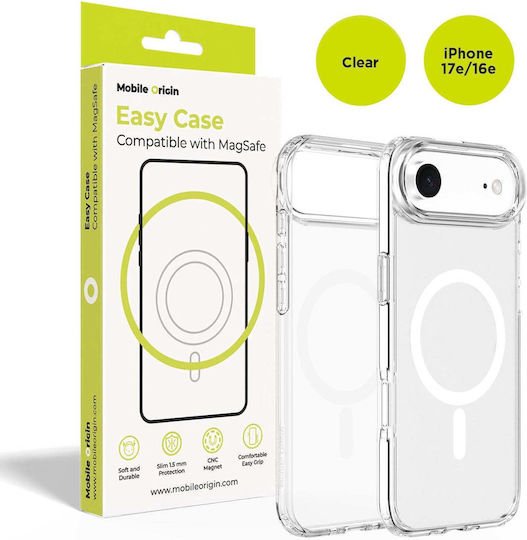 Mobile Origin Silicone Back Cover 1.5mm Transparent (iPhone 17e / 16e)