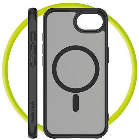 Mobile Origin Handyhülle Umschlag Rückseite Silikon 1.5mm Schwarze (iPhone 17e / 16e)