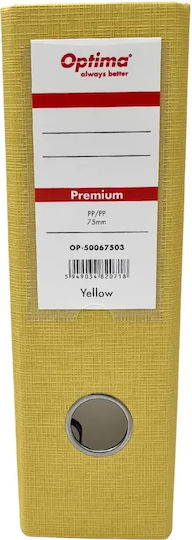 A5 Bogen Ringordner Laminierter Pp Pp 75 Mm Optima Premium Gelb