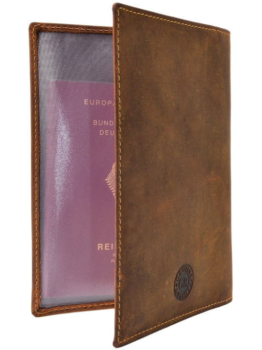 Portofel pentru documente unisex din piele naturală maro vintage 11.5 x 16.5 x 1 cm Vintage Greenburry
