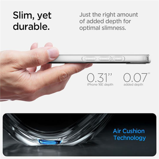 Spigen Crystal Flex (MagFit) Back Cover Silicon Transparent (iPhone 17e / 16e)