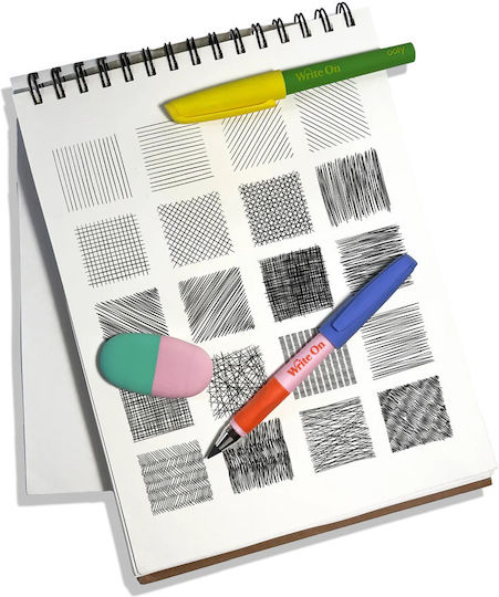 Write On Graphite Pencil Set Eraser 3 Pieces