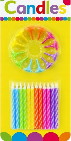 Spiral Pattern Birthday Candles 24/12 1 Pack