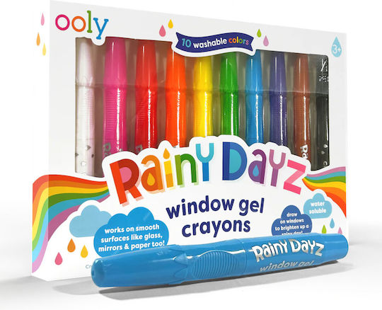 Gel-Kreiden Fenster Glas Rainy Dayz Set 10 Waschbare Farben