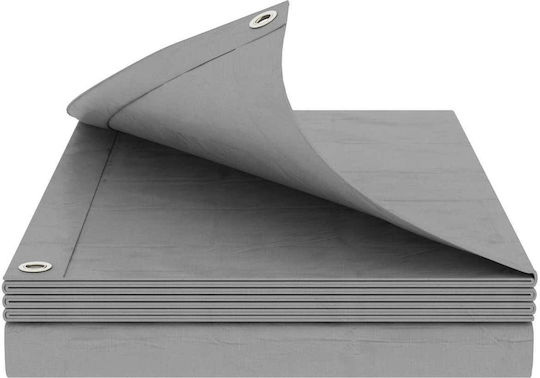 vidaXL Αδιάβροχος Μουσαμάς 180gr/m² 12x8μ. Ελαφρού Τύπου Γκρι