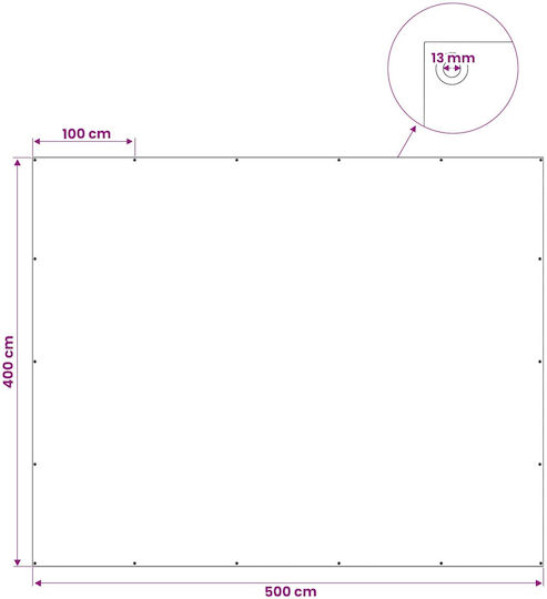 vidaXL Водоустойчив Покривка 260гр/м² 5x4м Тежък Товар Бял
