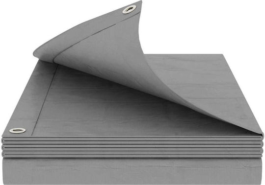 vidaXL Αδιάβροχος Μουσαμάς 260gr/m² 6x6μ. Βαρέως Τύπου Γκρι
