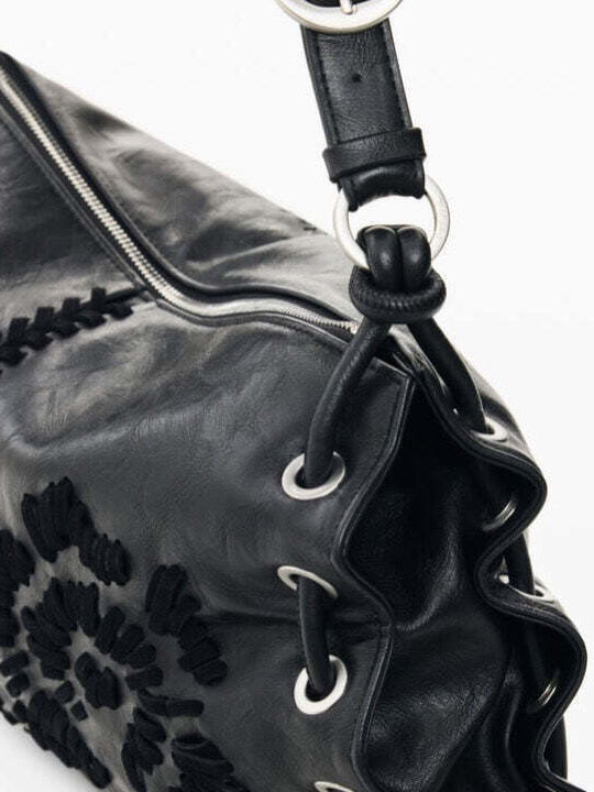 Damen Handtasche Schulter Schwarze