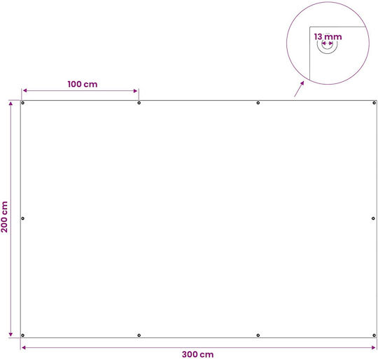 vidaXL Αδιάβροχος Μουσαμάς 260gr/m² 3x2μ. Βαρέως Τύπου Μπλε