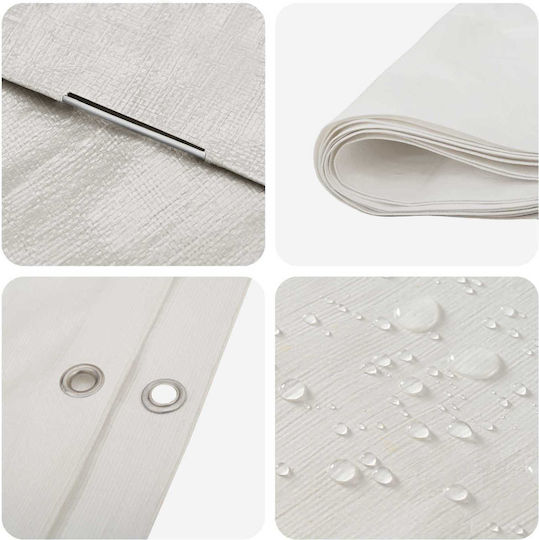 vidaXL Waterproof Tarpaulin 260g/m² 12x8m Heavy Duty White