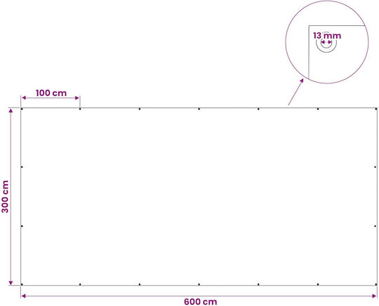 vidaXL Αδιάβροχος Μουσαμάς 180gr/m² 6x3μ. Ελαφρού Τύπου Πράσινος