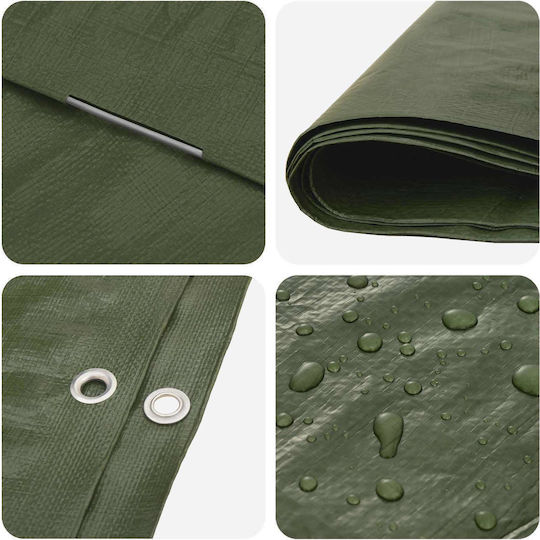 vidaXL Waterproof Tarpaulin 90g/m² 6x3m Lightweight Green