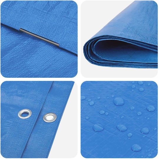 vidaXL Waterproof Tarpaulin 90gr/m² 5x4m Lightweight Blue
