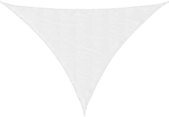 vidaXL Triangle Shade Sail White With Hoop & with PU Coating 2.5x2.5x3.5m made of Oxford fabric