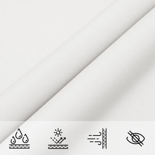 vidaXL Triangle Shade Sail White With Hoop & with PU Coating 2.5x2.5x3.5m made of Oxford fabric