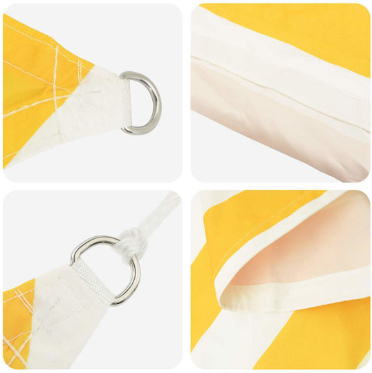 vidaXL Triangle Shade Sail Yellow with PU Coating 3x4.24x4.24m