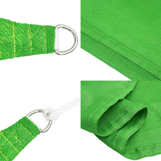 vidaXL Square Shade Sail Green With Hoop 4x4m 160gr/m² made of HDPE 160gr/m²