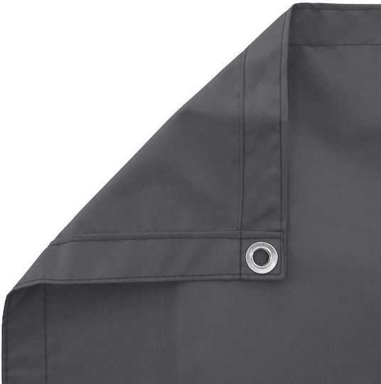 vidaXL Rectangular Shade Divider Gray in Roll With Hoop & with PU Coating 0.9x3m made of Oxford fabric