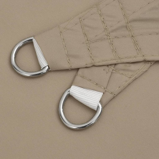 vidaXL Dreieck Sonnensegel Braun Mit Hoop & mit PU-Beschichtung 3x3m hergestellt aus Oxford-Gewebe