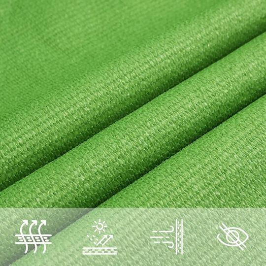 vidaXL Square Shade Sail Green With Hoop 4x4m 160gr/m² made of HDPE 160gr/m²