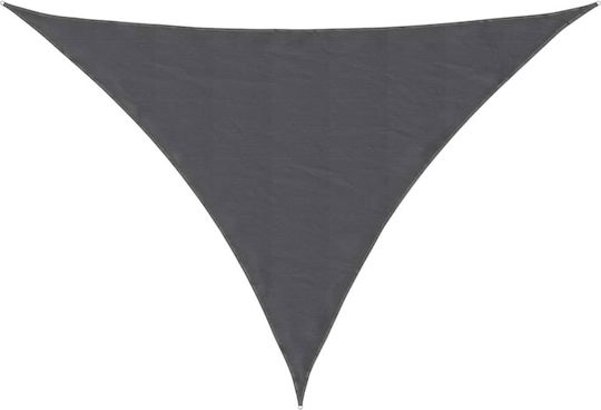 vidaXL Dreieck Sonnensegel Gray Mit Hoop & mit PU-Beschichtung 3x4x4m hergestellt aus Oxford-Gewebe