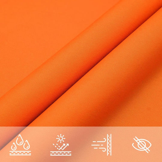 vidaXL Triangle Shade Sail Orange With Hoop & with PU Coating 4.5x4.5m made of Oxford fabric