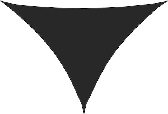 vidaXL Dreieck Sonnensegel Schwarz Mit Hoop & mit PU-Beschichtung 5x6x6m hergestellt aus Oxford-Gewebe