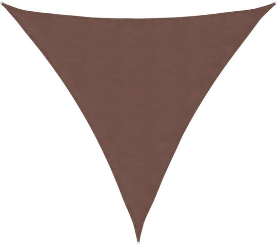 vidaXL Dreieck Sonnensegel Braun Mit Hoop & mit PU-Beschichtung 3.6m hergestellt aus Oxford-Gewebe