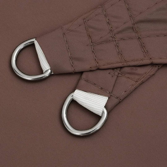 vidaXL Dreieck Sonnensegel Braun Mit Hoop & mit PU-Beschichtung 3.6m hergestellt aus Oxford-Gewebe