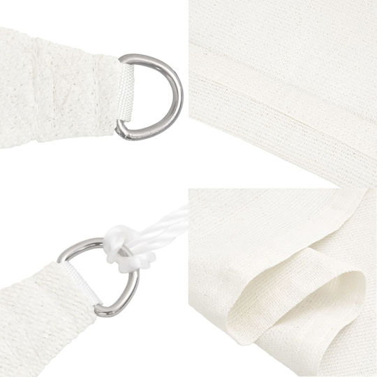 vidaXL Rechteckig Sonnensegel Weiß Mit Hoop 6x8m 160gr/m² hergestellt aus HDPE 160gr/m²